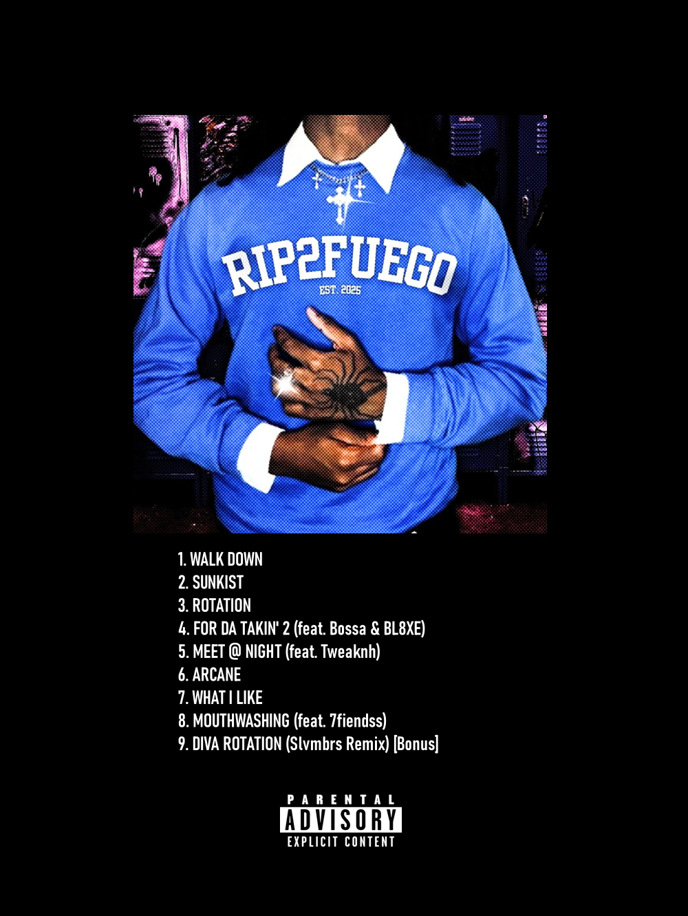 RIP2FUEGO 'Tracklist' Poster